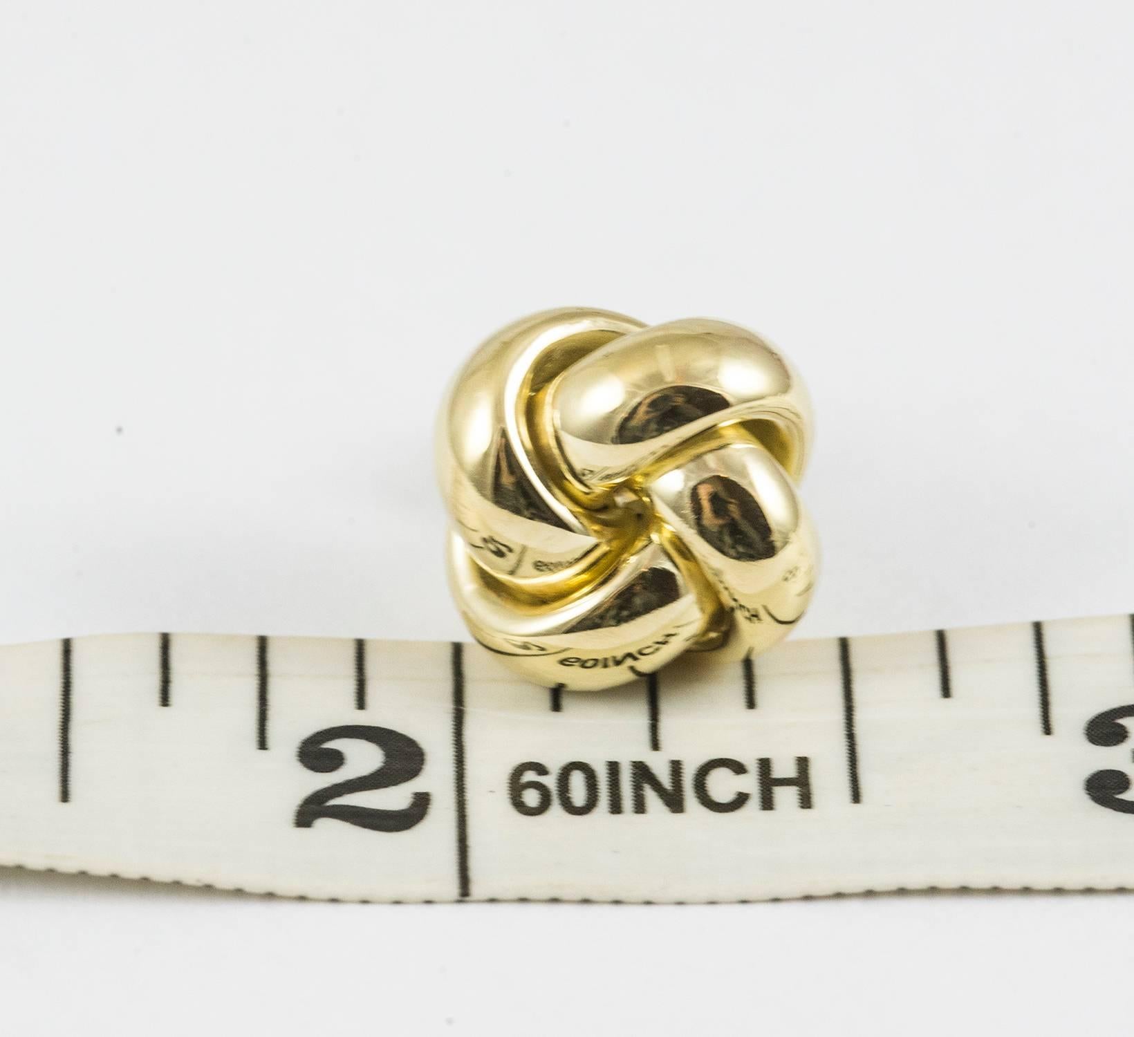 18k gold love knot earrings