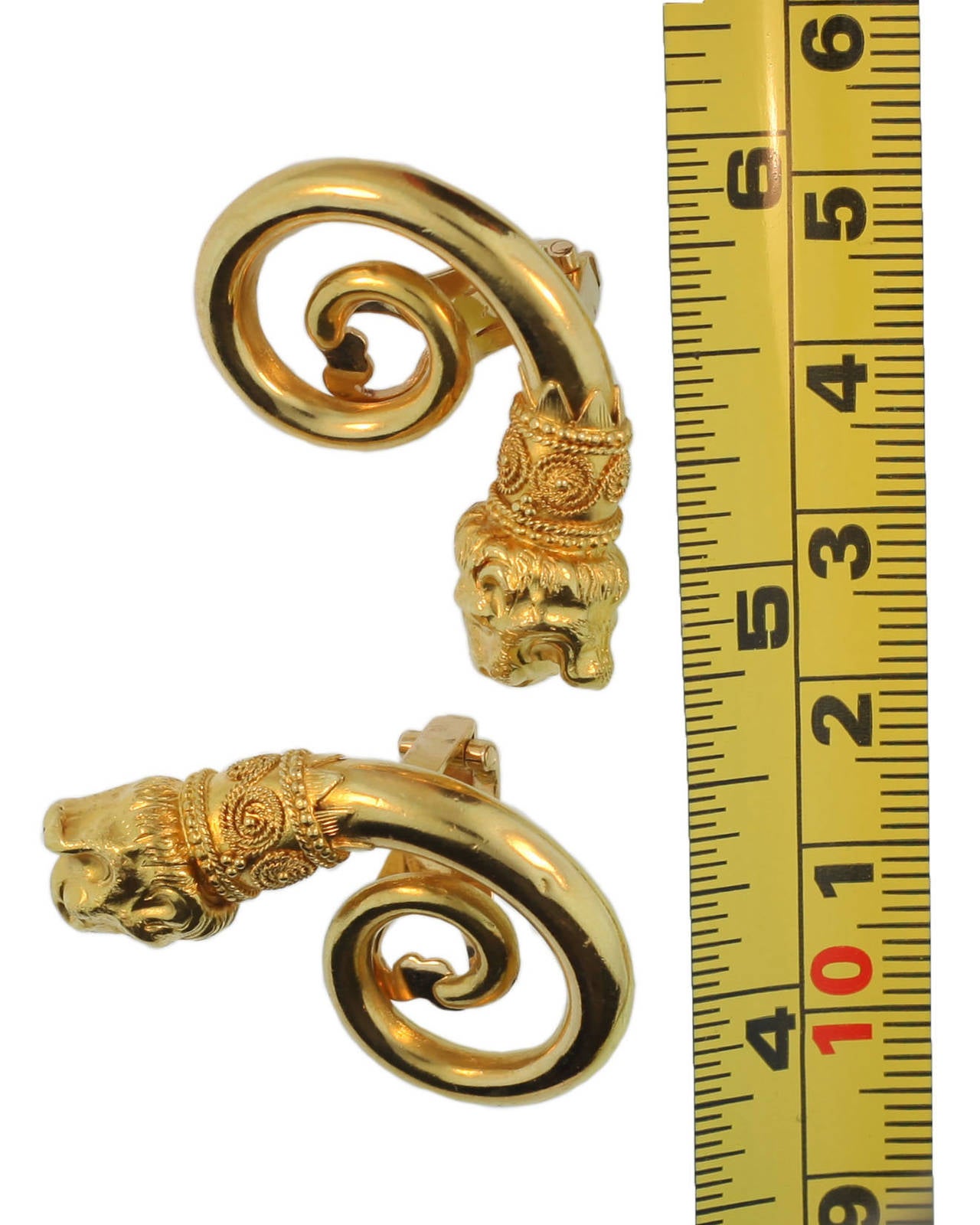 Women's Lalaounis Gold Lion Ear Clips For Sale