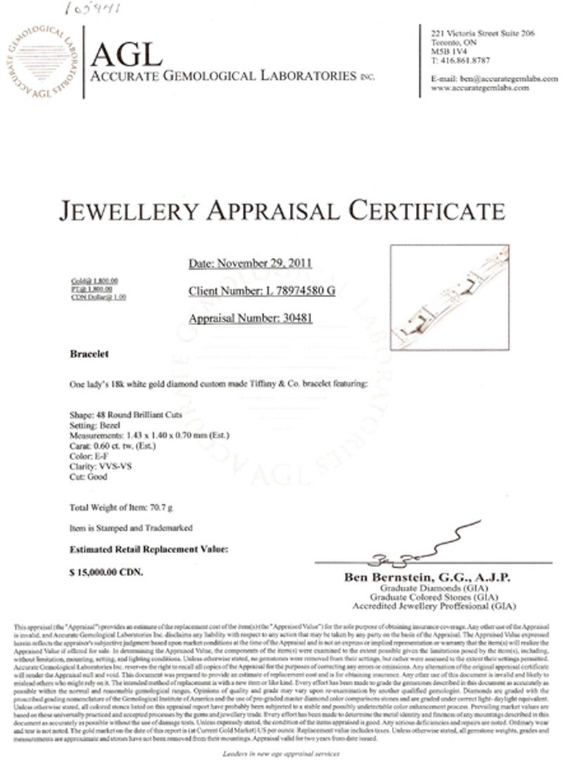 Tiffany Steamarica Collection Diamond Gold Link Bracelet For Sale 2