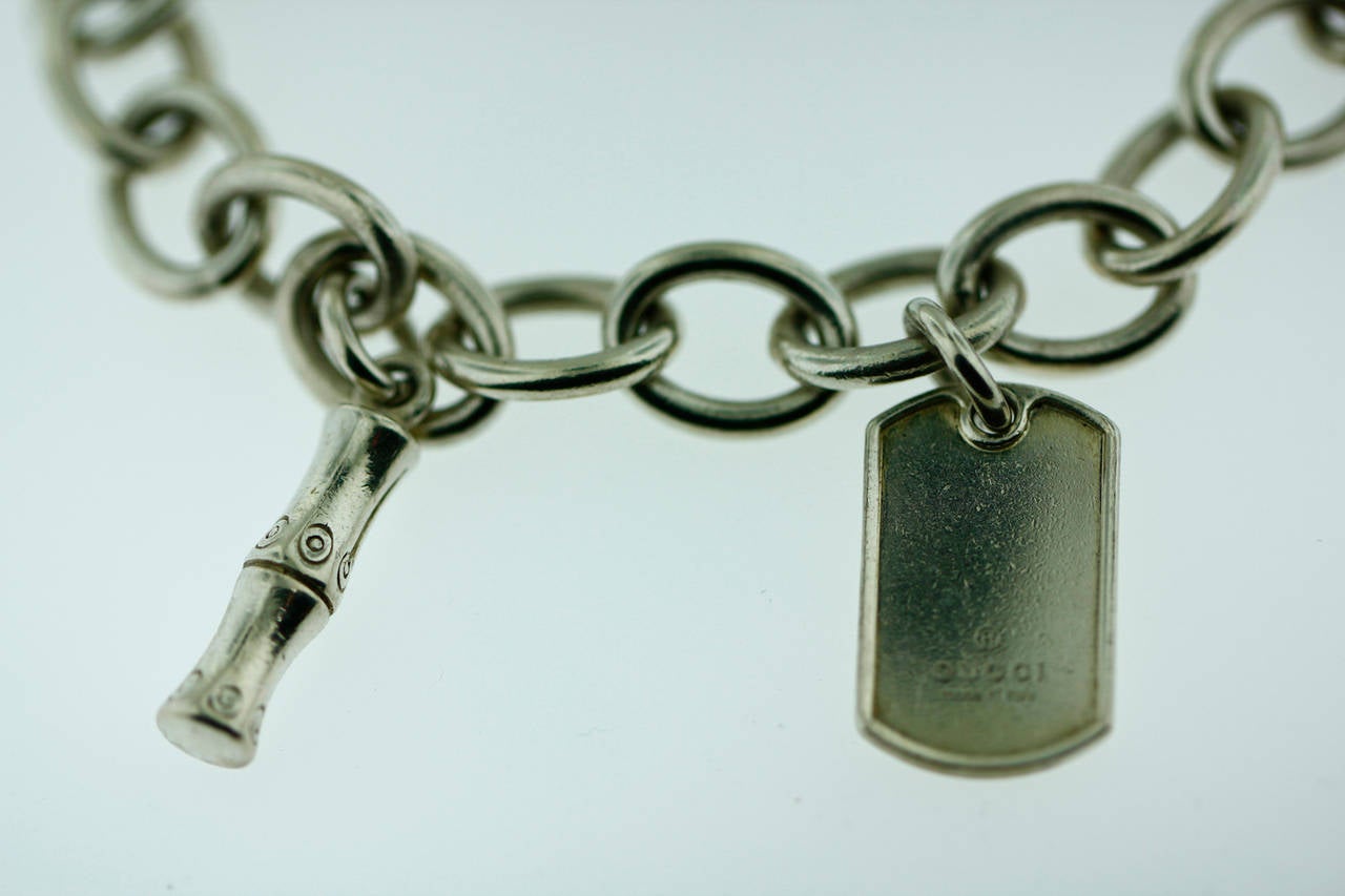 gucci charm bracelet silver