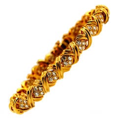 Tiffany Diamond X Bracelet Designed by Jean Schlumberger