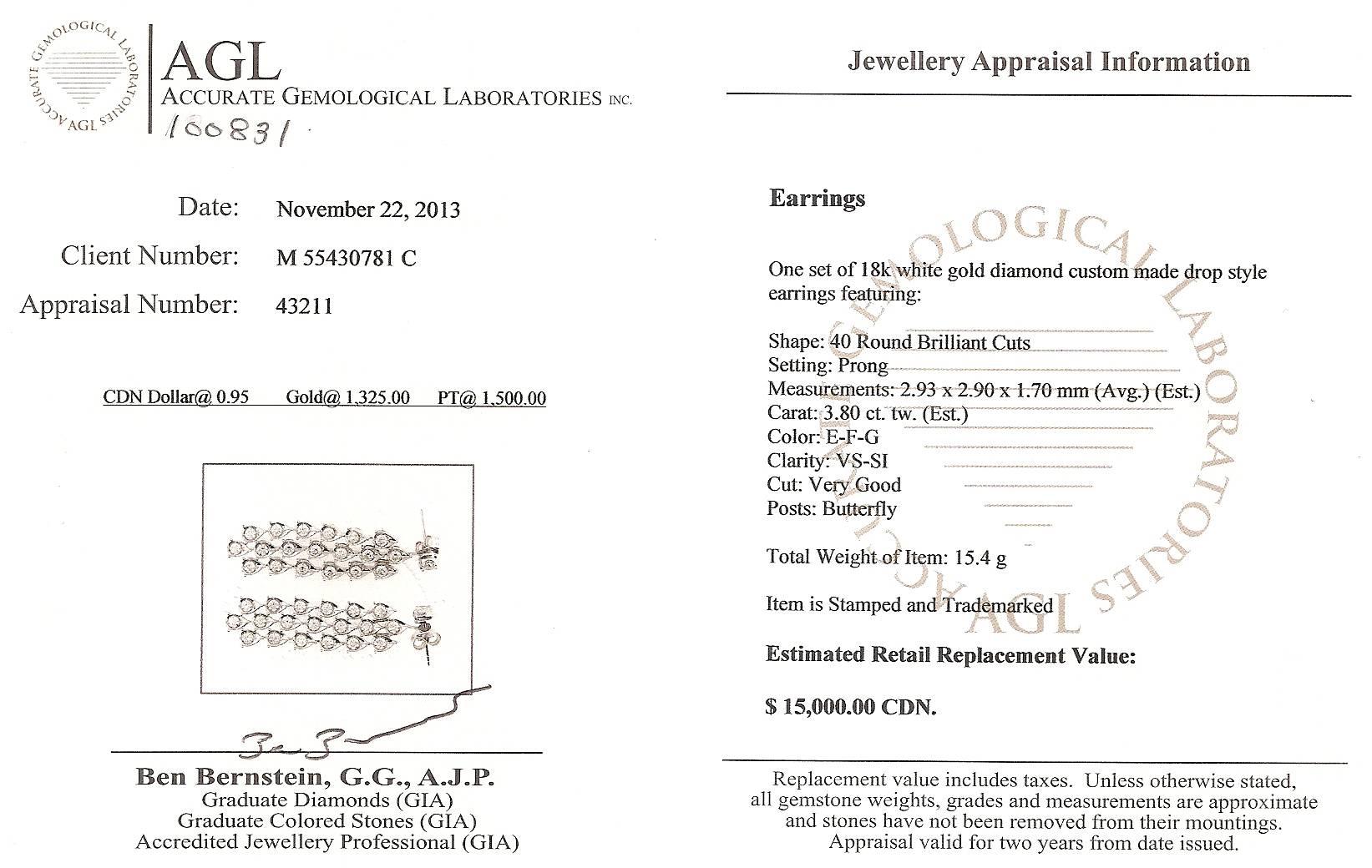 Diamond Gold Chandelier Earrings  For Sale 2