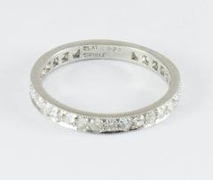 Platinum and Diamond Eternity Band  Size 6.75
