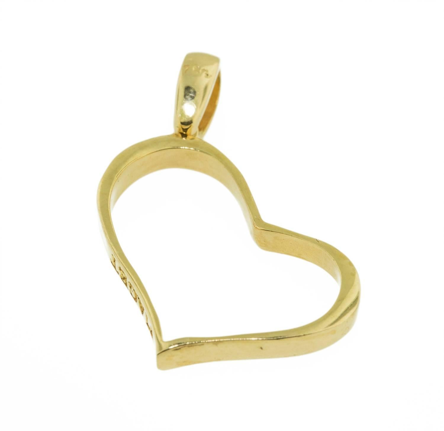 This charming stylized heart is clearly stamped Piaget and 750. It was made in France approximately twenty five years ago. This piece is in excellent condition.