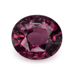 Natural Unheated Purple Sapphire Gemstone 6.13 carats with GIA Report