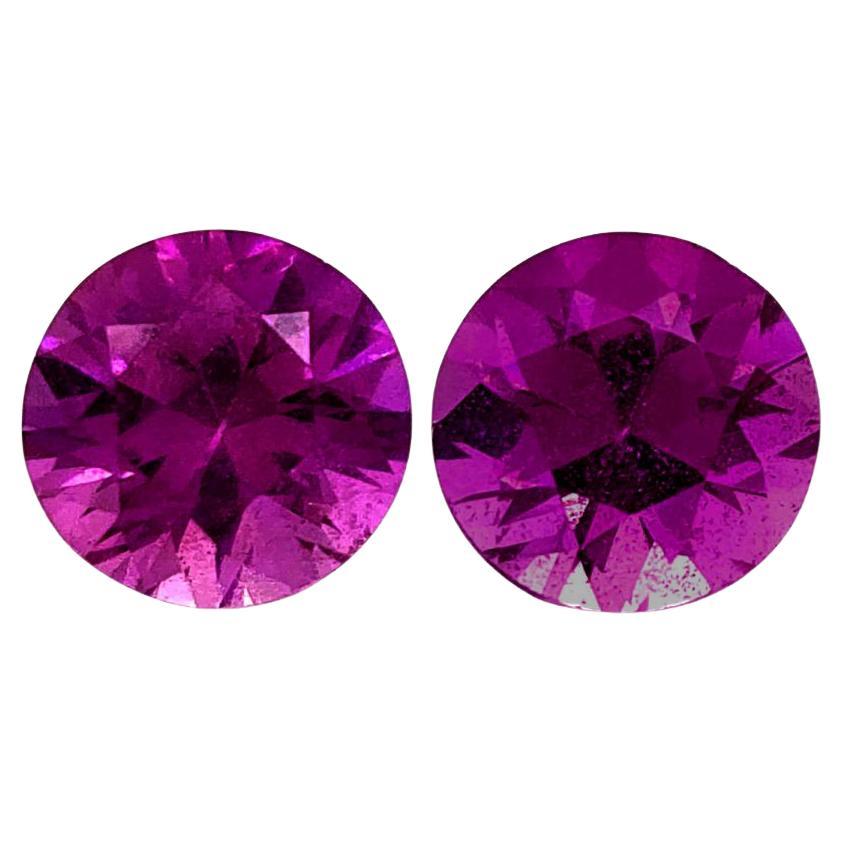 Paire de saphirs violets naturels assortis de 1,91 carats / JupiterGem