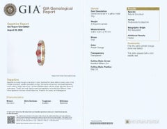 Natural Padparadscha Sapphire 0.88cts set in 18K YG Ring&1.51cts DIA/ GIA Report