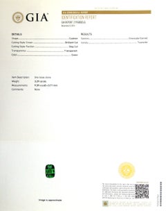 Tsavorita natural de 3,29 quilates con certificado del GIA