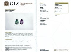 Alejandrita natural de 0.44 quilates con certificado del GIA