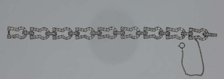 Cartier Diamond Platinum Art Deco Bracelet
