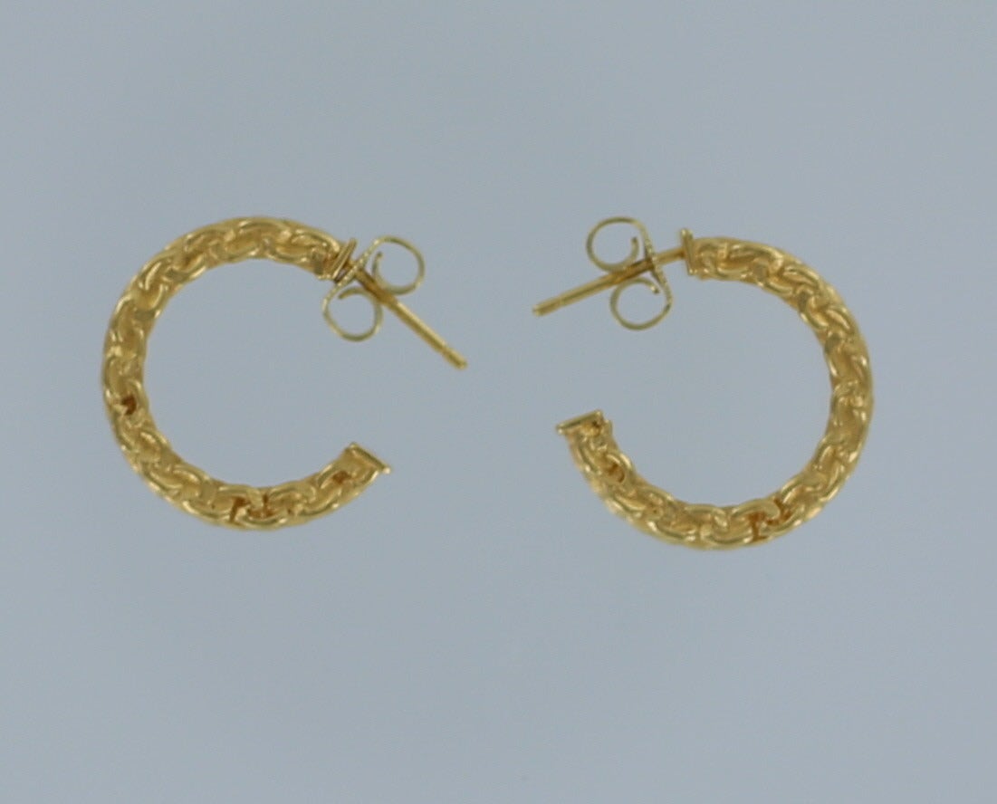 Tiffany & Co. Somerset Woven Gold Hoop Earrings In Excellent Condition In Mt. Kisco, NY
