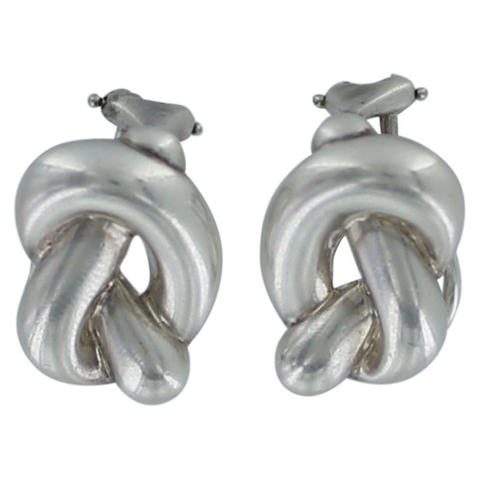 Tiffany & Co. Love Knot sterling silver earrings For Sale