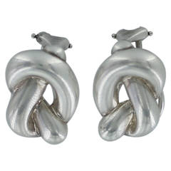 Tiffany & Co. Love Knot sterling silver earrings