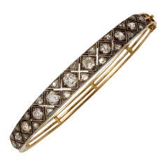 Antique Victorian Gold Bracelet with Diamonds Antique Victorian Gold Bracelet with Diamonds
