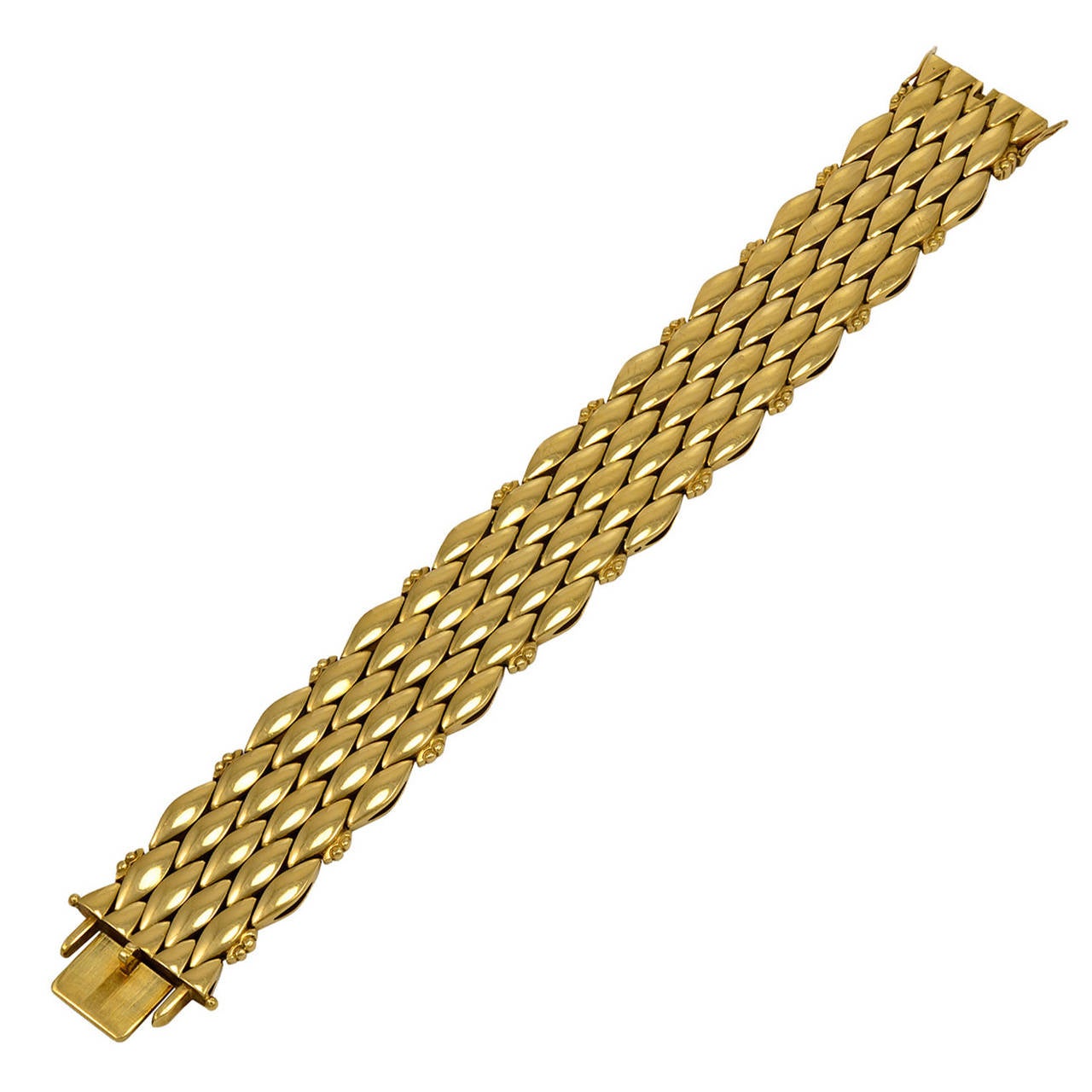 Georg Jensen Gold Bracelet No. 350 For Sale