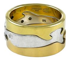 Georg Jensen diamond Gold Fusion Ring