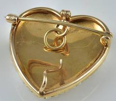 Krementz & Company Gold Heart Pendant and Watch Brooch
