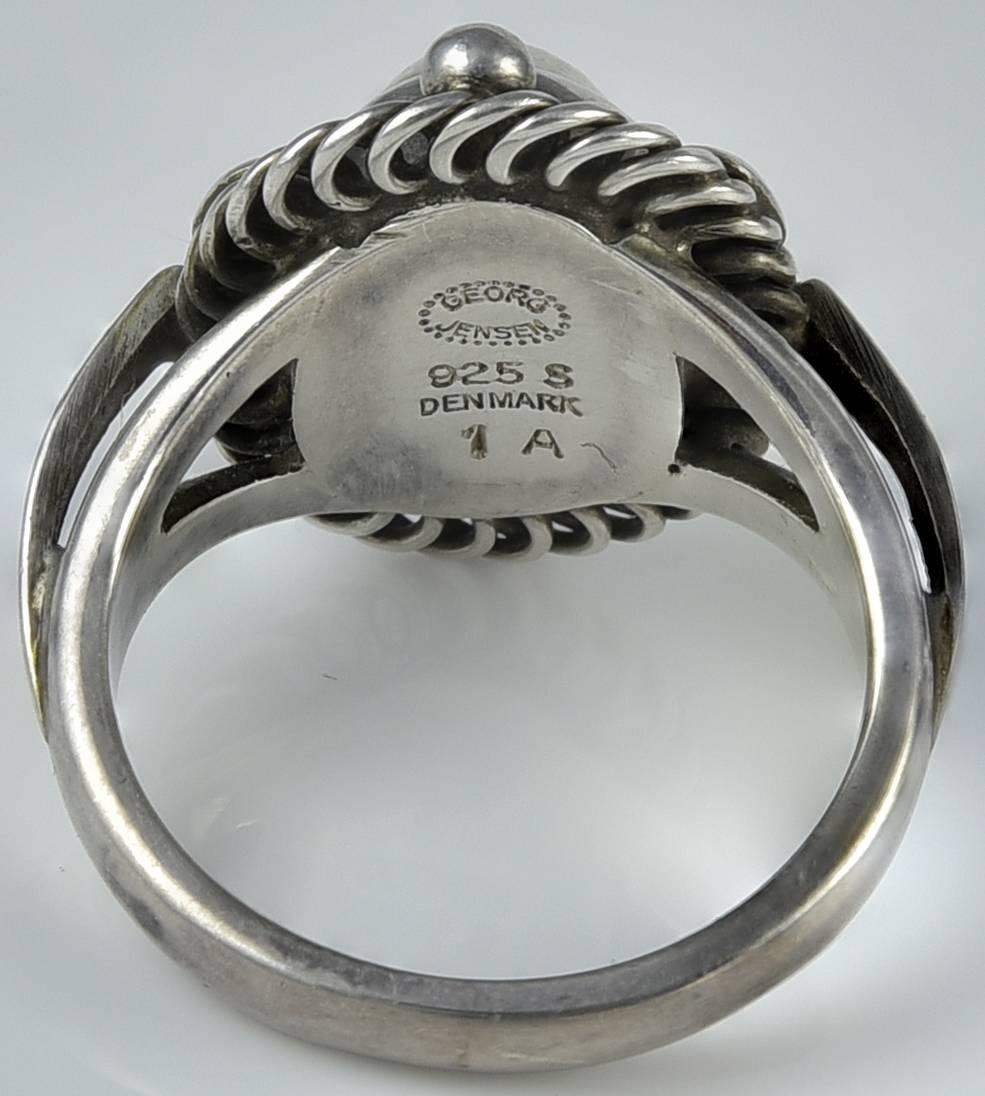 Georg Jensen sterling silver  Ring No.1A with impressed marks(see additional image): Georg Jensen Denmark925S 1A. this ring is size 6.25 

