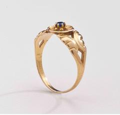 Georg Jensen Sapphire Gold Ring No. 137