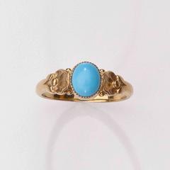 Georg Jensen Turquoise Gold Ring No. 175