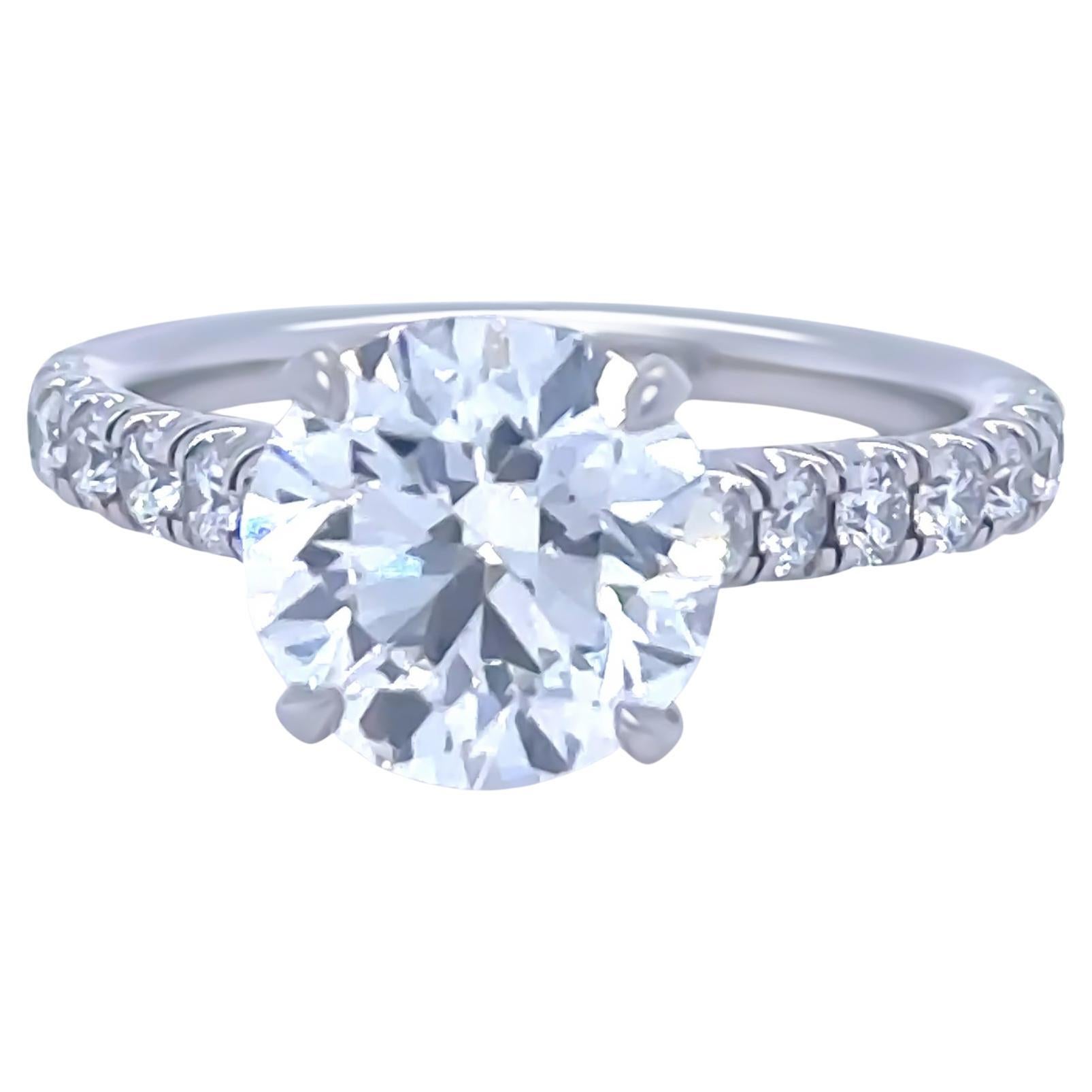 Anello di fidanzamento con diamante in platino Cartier 3,43ct 5,5g