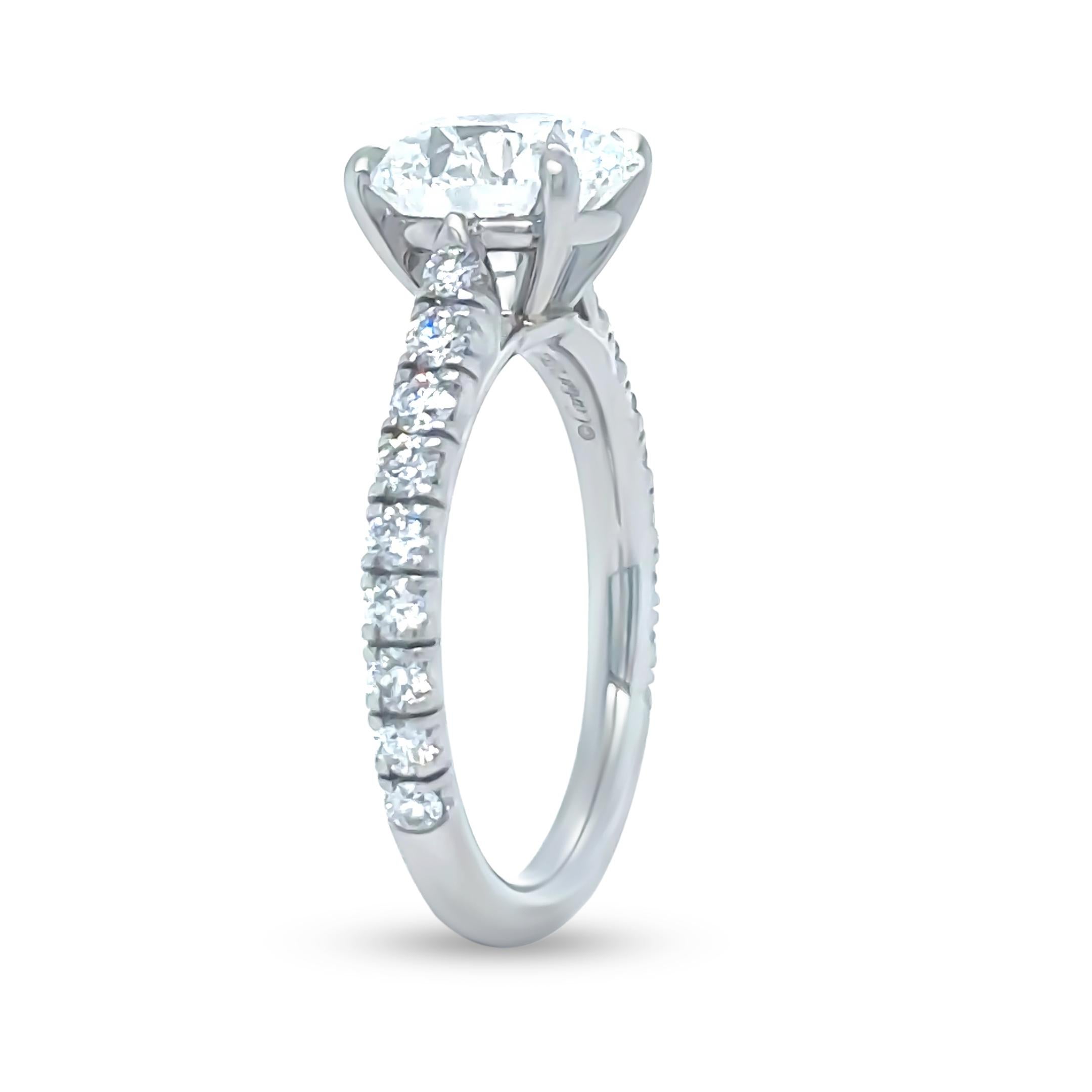Bague de fiançailles en platine avec diamant de Cartier 3.43ct 5.5g en vente 3