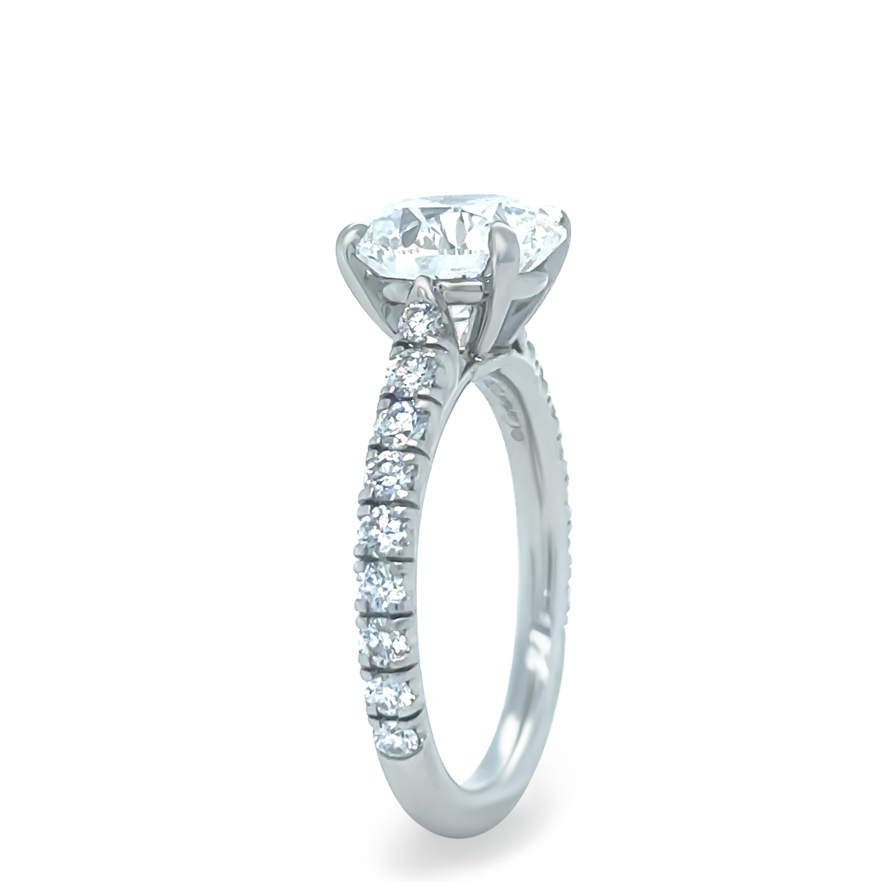Bague de fiançailles en platine avec diamant de Cartier 3.43ct 5.5g en vente 5
