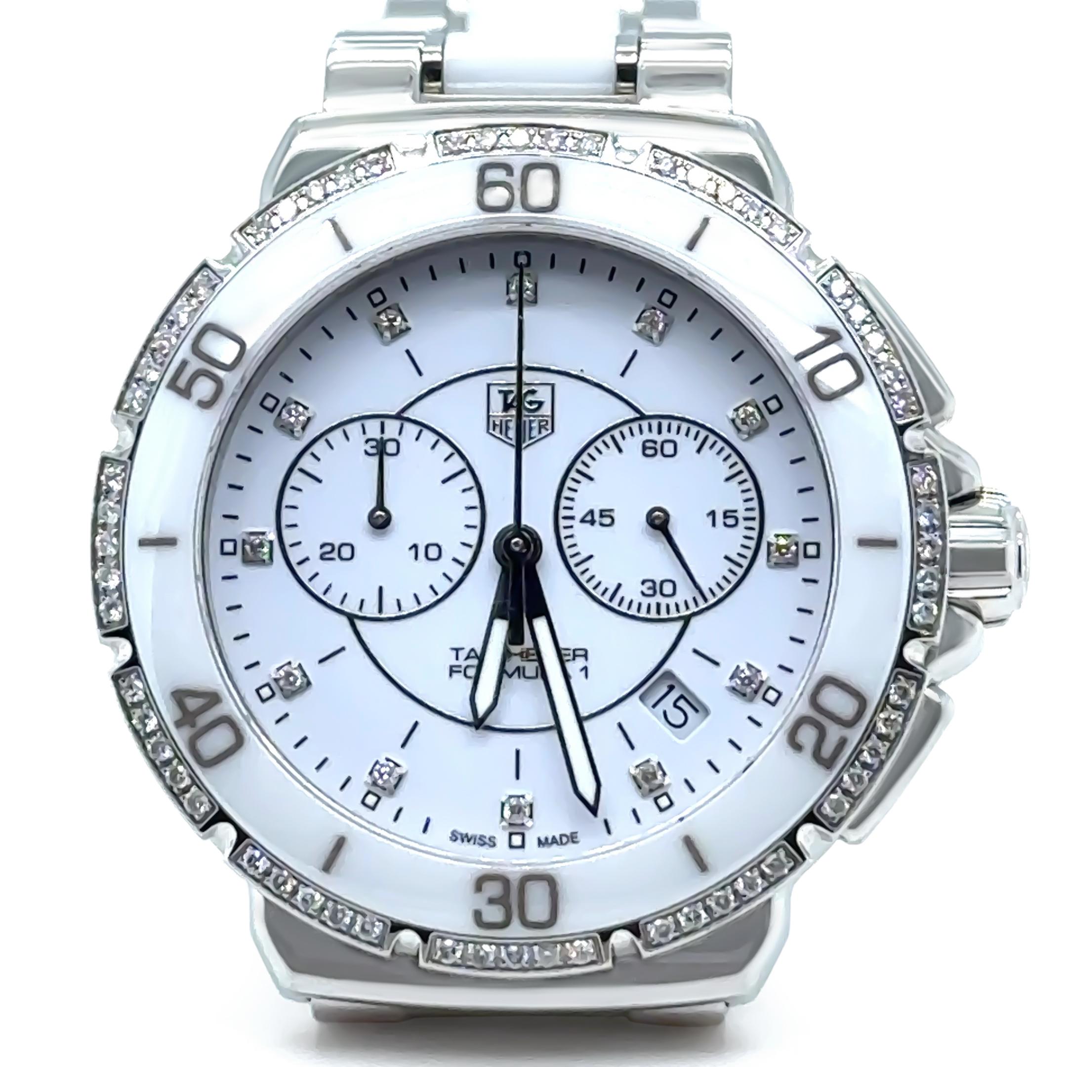 Reloj Tag Heuer Formula 1 Cronógrafo Bisel Diamante - 41mm Corte redondo en venta