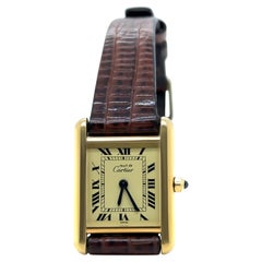Reloj de cuarzo Must de Cartier Tank Vermeil