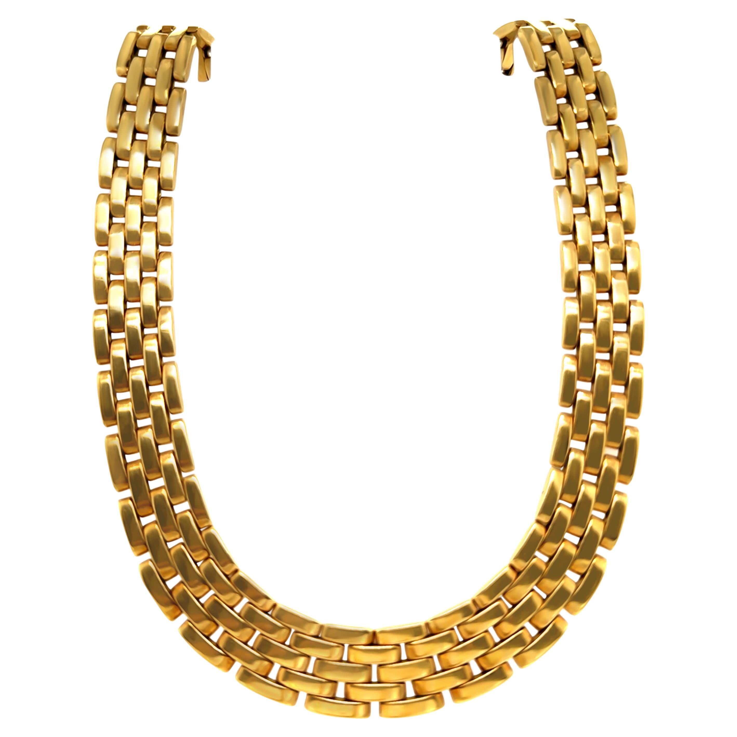Cartier Maillon Panthère Collar de oro amarillo de 18 ct 148,73 g en venta