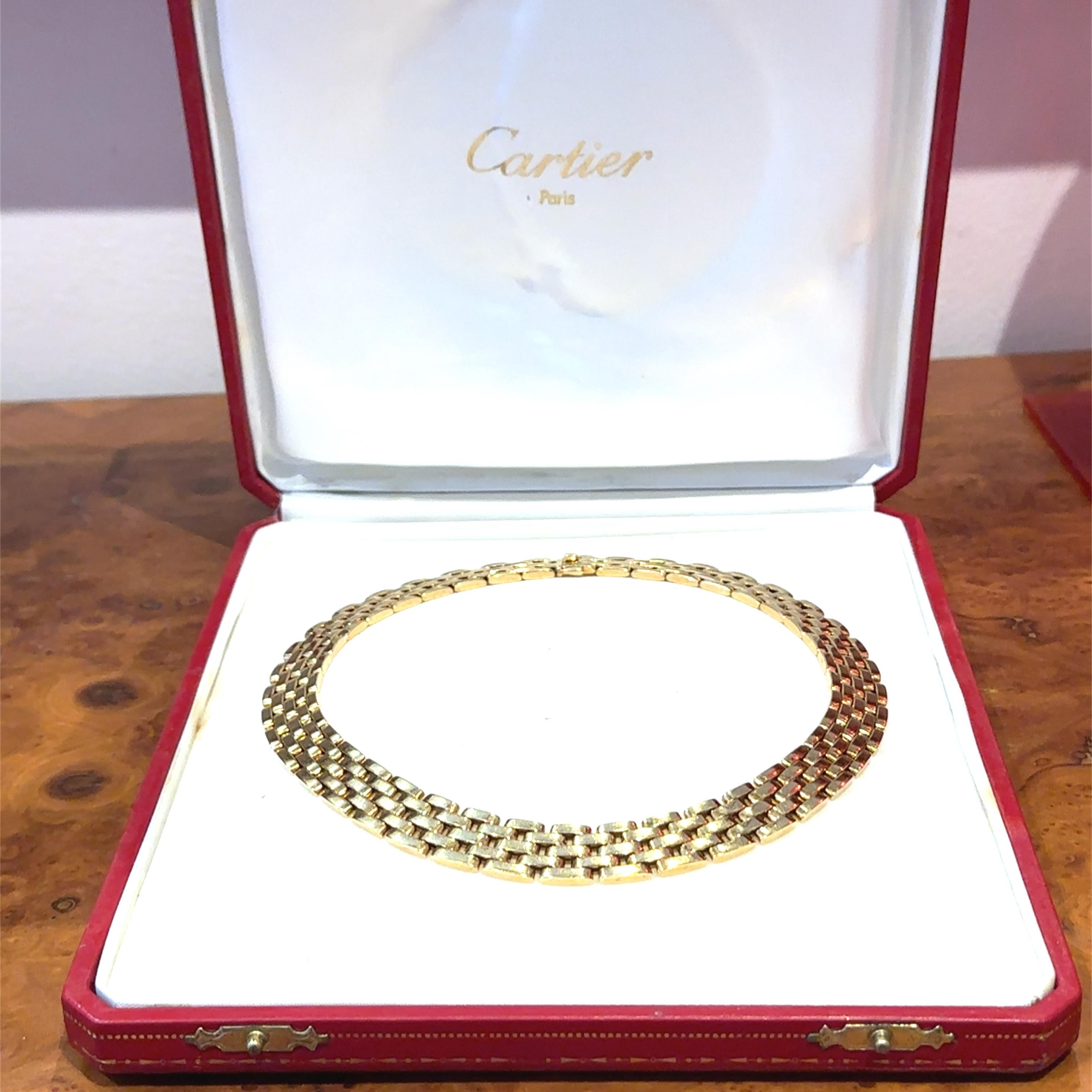 Cartier Maillon Panthère Collar de oro amarillo de 18 ct 148,73 g en venta 3
