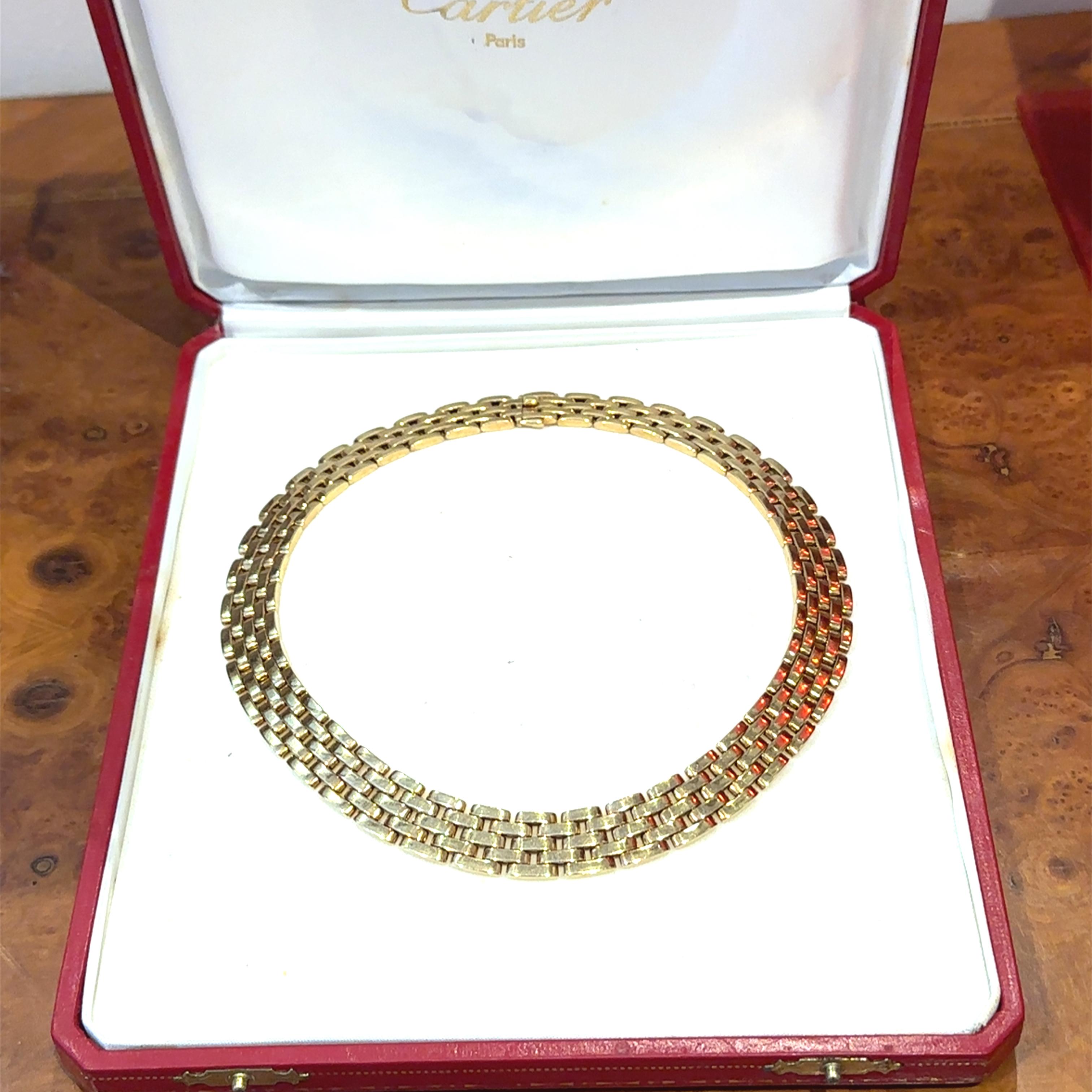 Cartier Maillon Panthère Collar de oro amarillo de 18 ct 148,73 g en venta 4