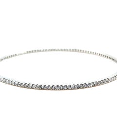 18ct White Gold Diamond Bangle 2.00ct 11.5g