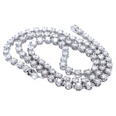 Collana in oro bianco 18 carati con diamanti, 10,28 carati, 19,7 g