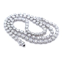 Collana in oro bianco 18 carati con diamanti, 10,28 carati, 19,7 g