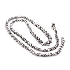 Collana in platino con diamanti di diverse dimensioni, 5,00 ct, 26,9 g