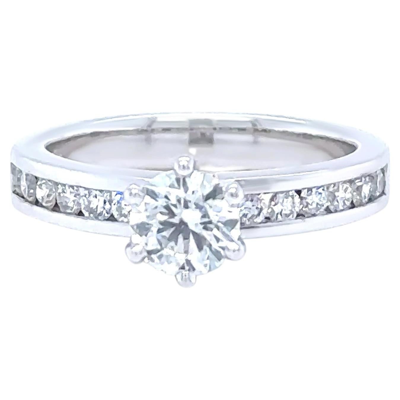 Pre-owned Bespoke 18ct White Gold Round Brilliant Cut Diamond Ring 0.95ct 5.75g