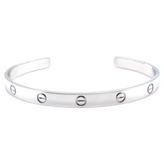 Cartier 18ct White Gold LOVE Cuff Bracelet 27.7g