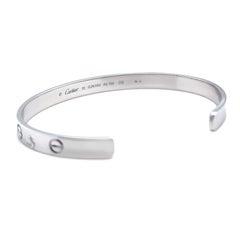 Cartier 18ct White Gold LOVE Cuff Bracelet 27.7g