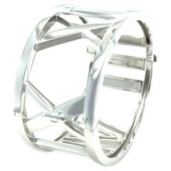 Tiffany & Co. 18ct White Gold Atlas Cuff Bracelet 77.06g