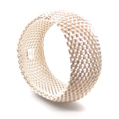Tiffany & Co. Sterling Silver Somerset Mesh Weave Bracelet 116g