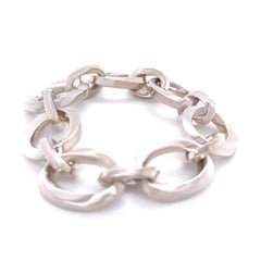 Tiffany & Co. Bracelet vintage en argent sterling à maillons ovales, 88 g
