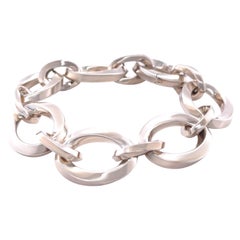 Tiffany & Co. Bracelet vintage en argent sterling à maillons ovales, 88 g