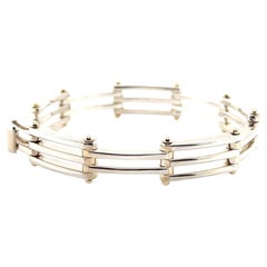 Tiffany & Co Sterling Silver & 18ct Yellow Gold Vintage Gate Link Bracelet 29.7g