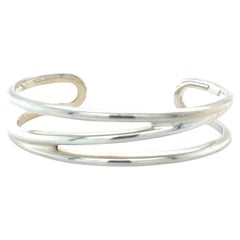 Tiffany & Co. Sterling Silver Zig Zag Open Weave Cuff Bracelet 26.83g