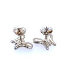 Tiffany & Co. Sterling Silver Elsa Peretti Butterfly Stud Earrings 3.1g