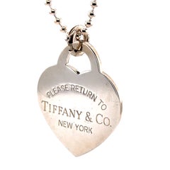 Tiffany & Co. Sterling Silver Heart Tag Necklace 29.8g