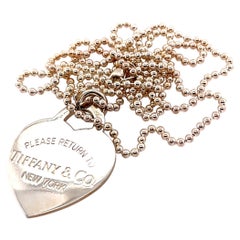 Tiffany & Co. Sterling Silver Heart Tag Necklace 29.8g