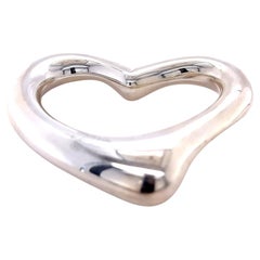 Tiffany & Co. Sterling Silver Elsa Peretti Open Heart Baby Rattle 45.06g