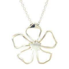 Tiffany & Co. Collana con ciondolo a forma di margherita in argento sterling, 24,59 g